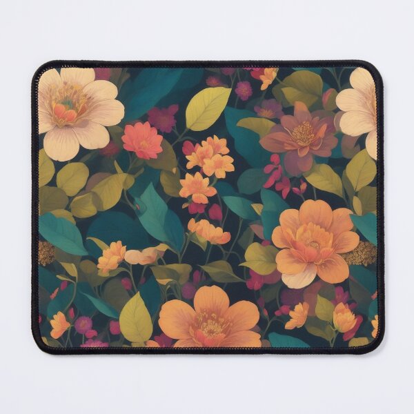 Item preview, Generated 70s Watercolor Tropical Flower and Leaf pattern  designed and sold by AiArtMerch.