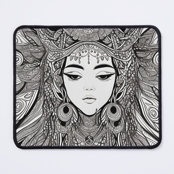 Item preview, Psychedelic woman art  designed and sold by Vibrantstroke.