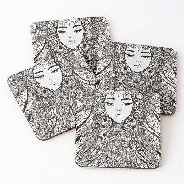 Item preview, Psychedelic woman art  designed and sold by Vibrantstroke.