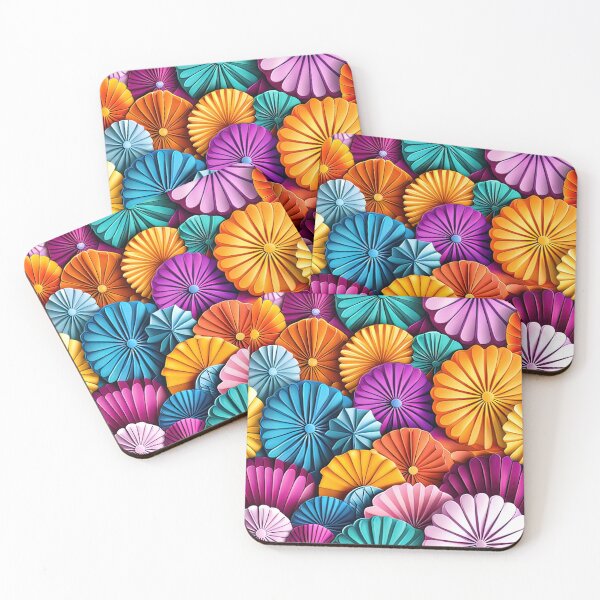 Item preview, Artistic Side with 3D Kirigami Flower Creations Seamless Vector Flowers Pattern - Premium Design designed and sold by Jisoo Flowers.