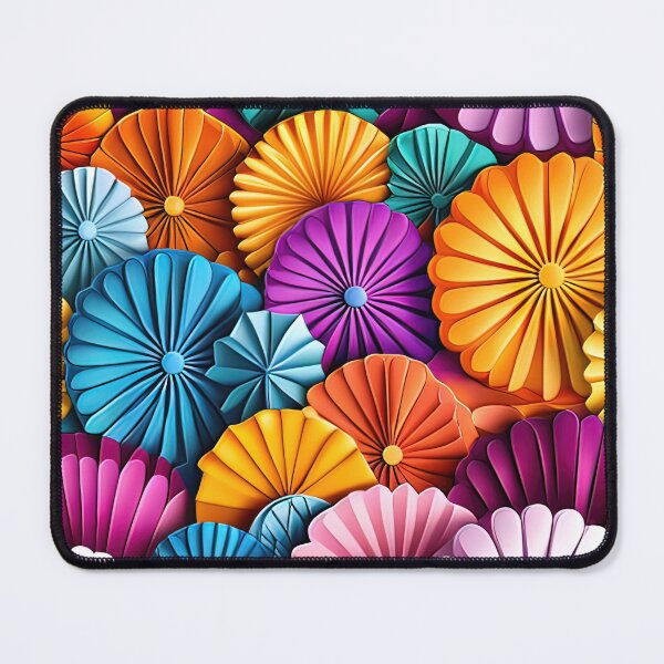Item preview, Artistic Side with 3D Kirigami Flower Creations Seamless Vector Flowers Pattern - Premium Design designed and sold by Jisoo Flowers.