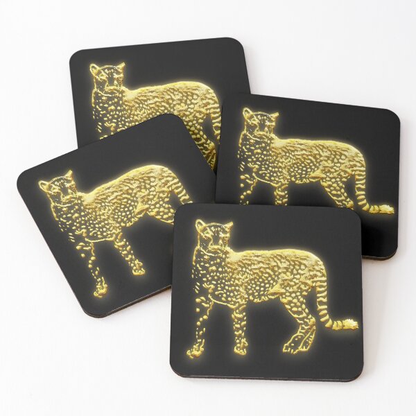 Item preview, The Cheetah with Our Golden Portrait Illustration | Cheetah 3d golden art  designed and sold by KARTICK DUTTA.