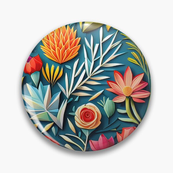Item preview, Artistic Brilliance: Explore the World of 3D Kirigami Flower Art Seamless Vector Flowers Pattern - Premium Design designed and sold by Jisoo Flowers.