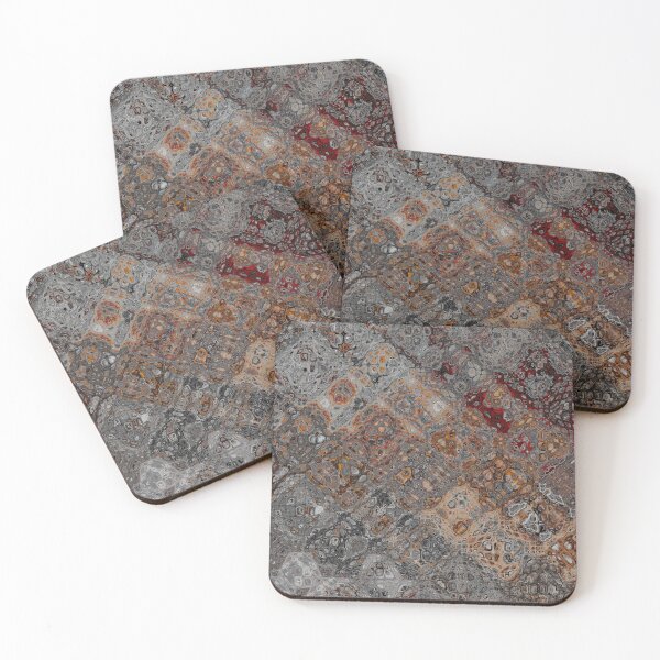 Artikelvorschau, Granite Grey Marble Pattern with Orange and Red Detail entworfen und verkauft von Trevor Hirst.