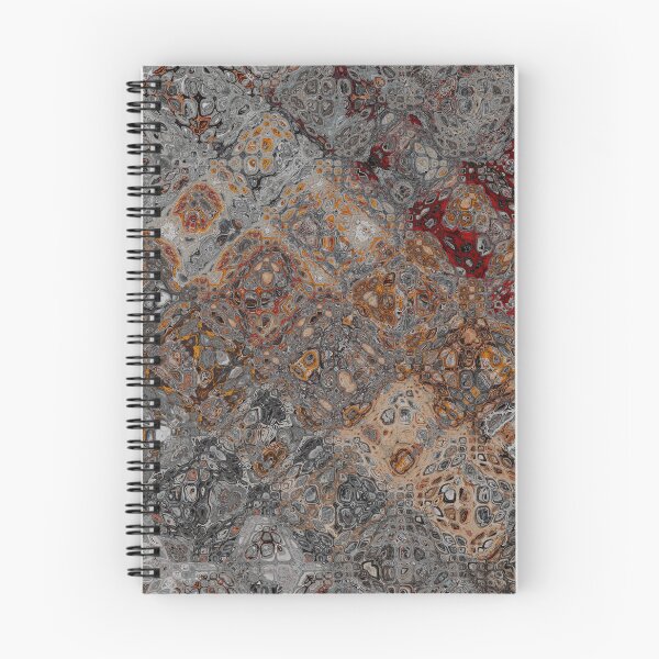 Artikelvorschau, Granite Grey Marble Pattern with Orange and Red Detail entworfen und verkauft von Trevor Hirst.