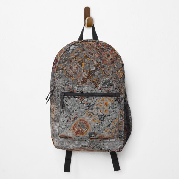 Item preview, Granite Grey Marble Pattern with Orange and Red Detail designed and sold by Trevor Hirst.