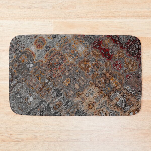Item preview, Granite Grey Marble Pattern with Orange and Red Detail designed and sold by Trevor Hirst.