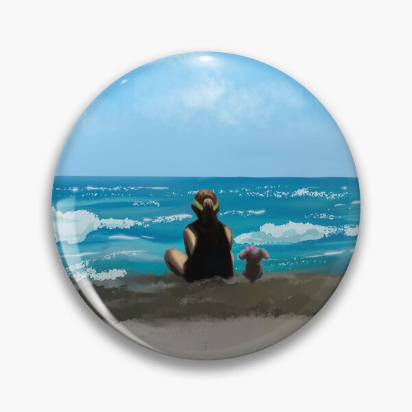 Item preview, Woman & Dog at the Beach designed and sold by kaleap192.