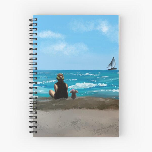 Item preview, Woman & Dog at the Beach designed and sold by kaleap192.
