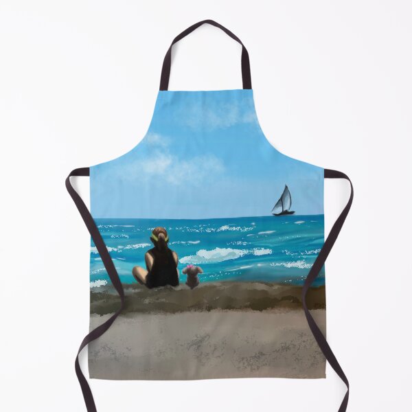 Item preview, Woman & Dog at the Beach designed and sold by kaleap192.