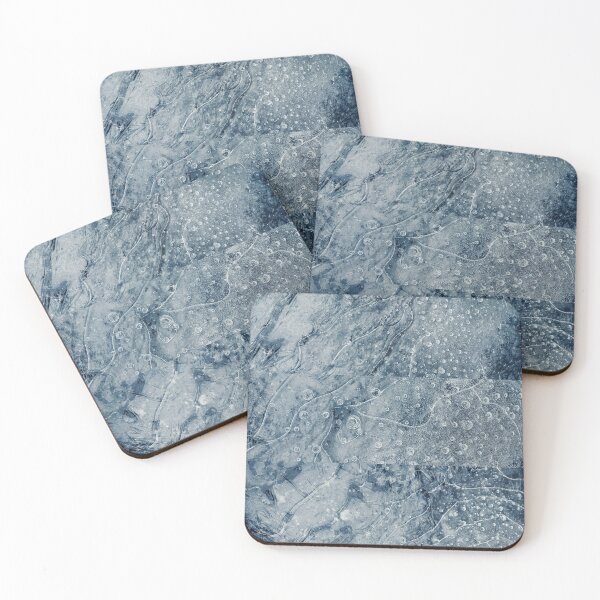 Item preview, Frozen Ground Dark Blue - abstract nature designed and sold by Dyrk Wyst Redbubble Shop.