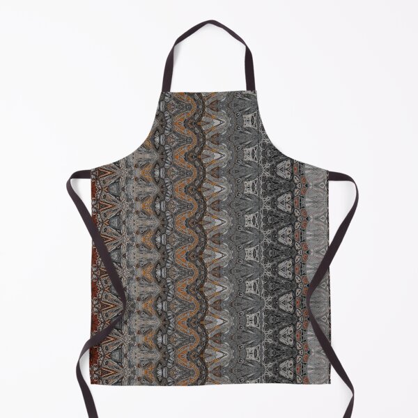 Item preview, Granite Grey Victorian Style Kaleidoscope Stripe Pattern with Orange and Red Detail designed and sold by Trevor Hirst.