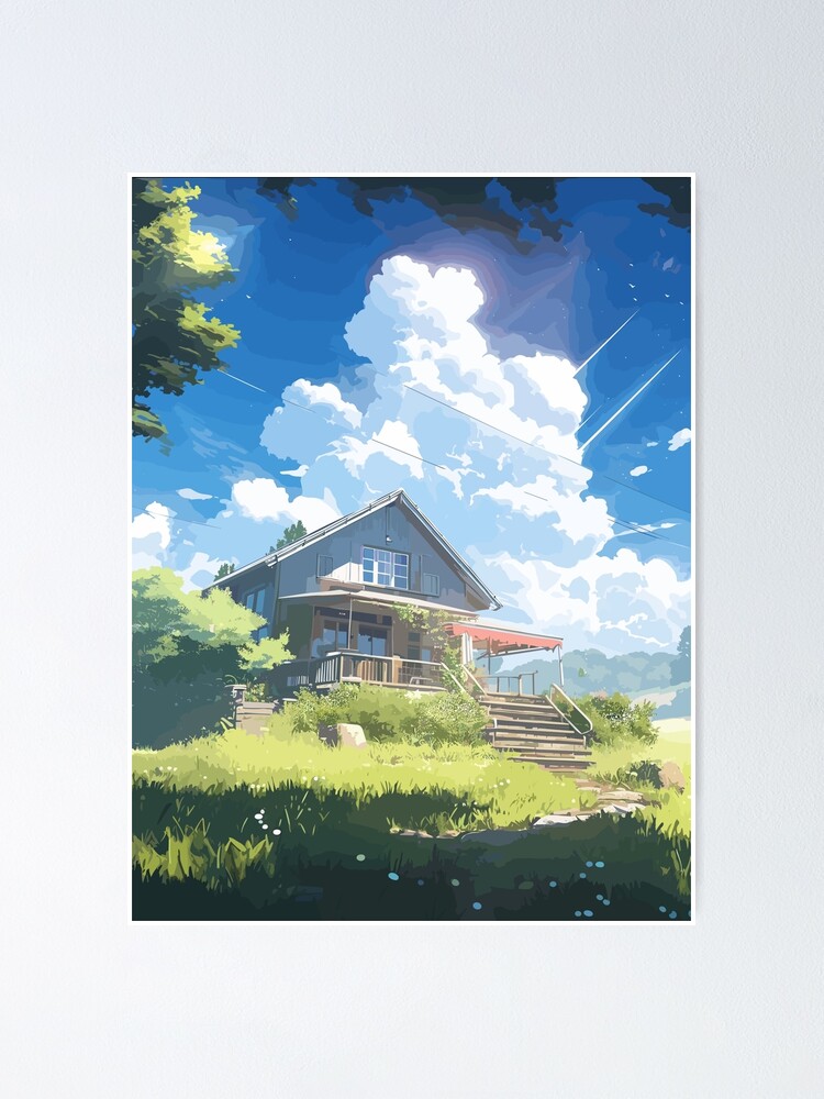 HD wallpaper: anime landscape, anime girl, tree, flowers, grass, worm view  | Wallpaper Flare