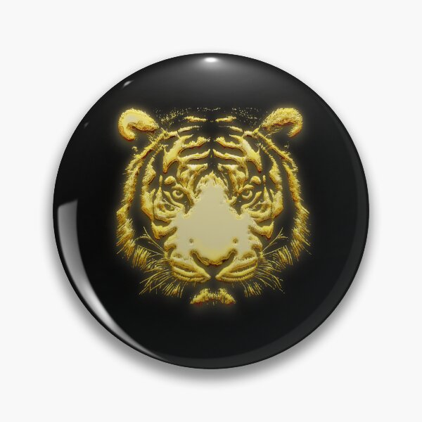 Item preview, tiger face 3d art | tiger face 3d golden art  designed and sold by KARTICK DUTTA.