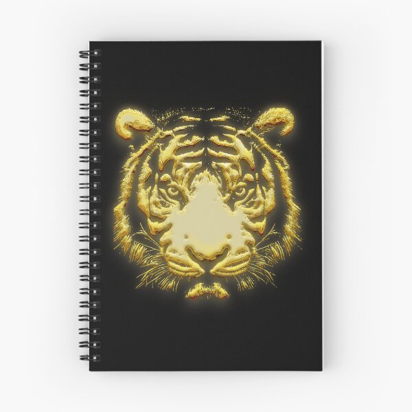 Artikelvorschau, Tigergesicht 3D-Kunst | Tigergesicht 3D goldene Kunst entworfen und verkauft von KARTICK DUTTA.