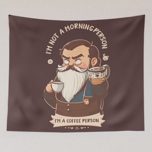 Artikelvorschau, I'm not a morning person, I'm a coffee person: Caffeine Lover entworfen und verkauft von Paolospresent.