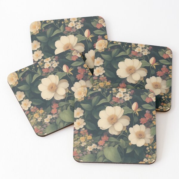Item preview, Generated 70s Watercolor Tropical Flower and Leaf pattern  designed and sold by AiArtMerch.