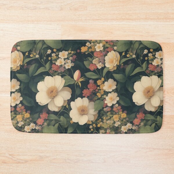 Item preview, Generated 70s Watercolor Tropical Flower and Leaf pattern  designed and sold by AiArtMerch.