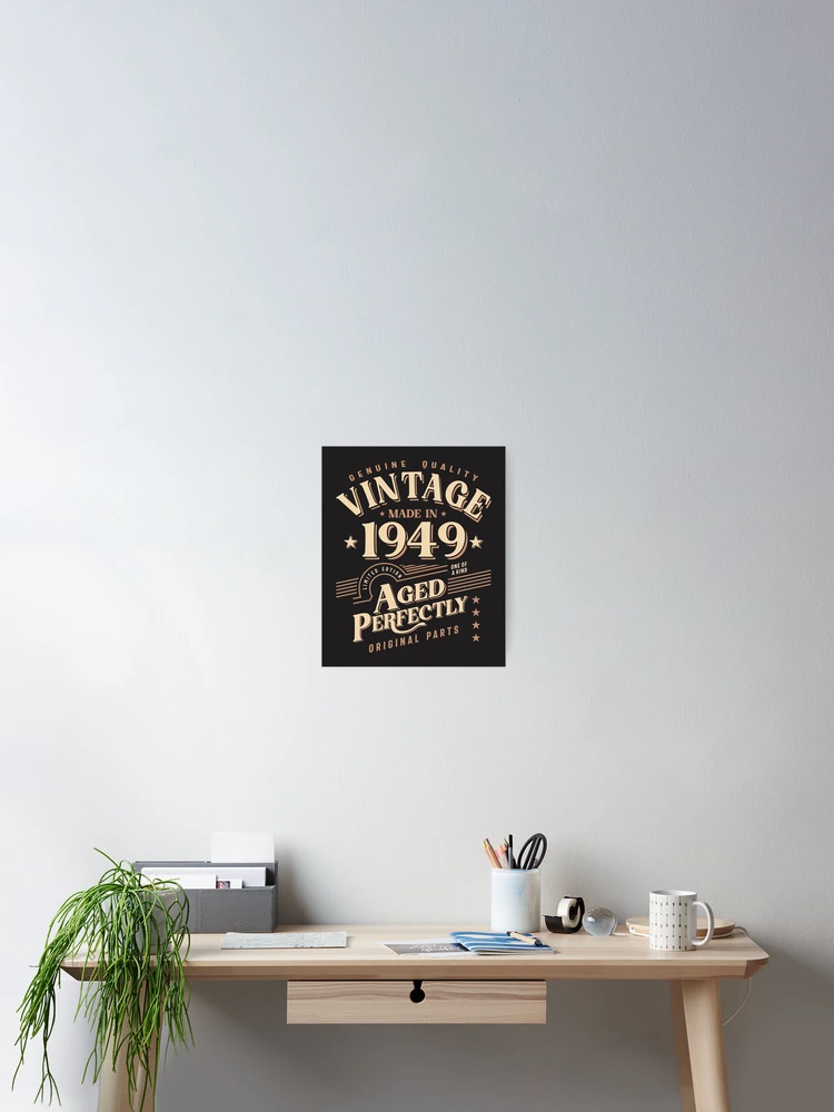 1949 Wood Frame Vintage Poster ポスター 8+1⁄2 Japanese Wooden Poster, Retro Movie Decor Art of This