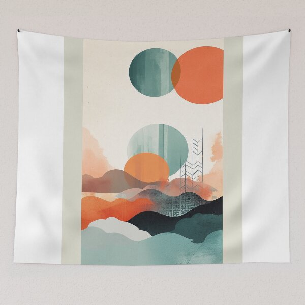 Item preview, Tranquil Waters: A Minimalist Digital Painting Print Digital Painting Vector Wall Art Print, Fluid Reflections of Abstract Poster designed and sold by artstudio-uk.