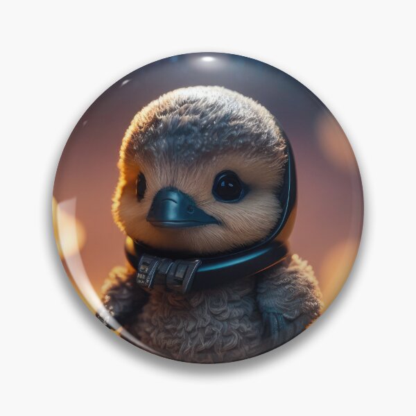 Item preview, An adorable baby duck astronaut in space with floral and space background. designed and sold by HappyPrompt.