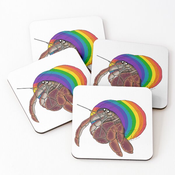 Item preview, Rainbow Hermit Crab designed and sold by apricotjamsart.