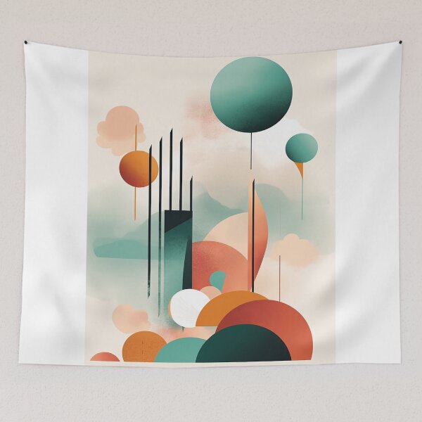 Item preview, Minimalistic Fusion: A Watercolor Vector Art Print Digital Painting Vector Wall Art Print, Fluid Reflections of Abstract Poster designed and sold by artstudio-uk.