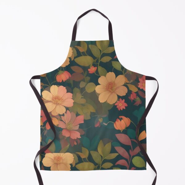 Item preview, Generated 70s Watercolor Tropical Flower and Leaf pattern  designed and sold by AiArtMerch.