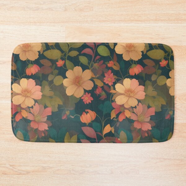 Item preview, Generated 70s Watercolor Tropical Flower and Leaf pattern  designed and sold by AiArtMerch.