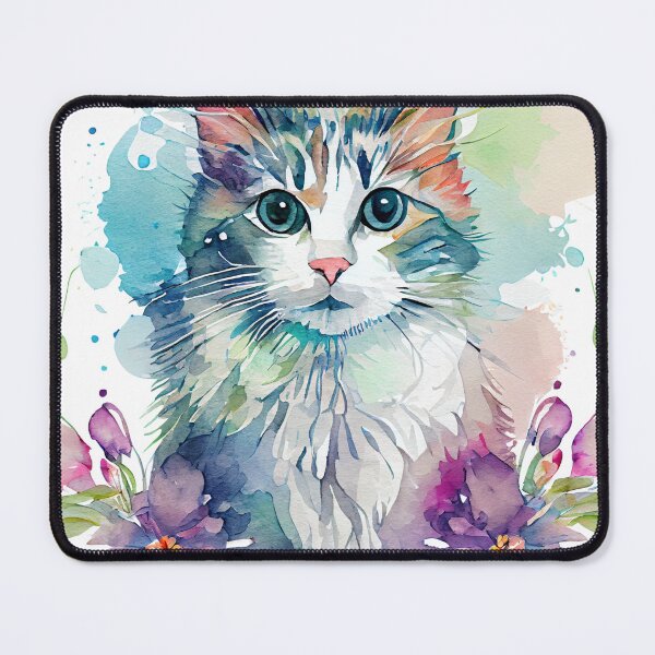 Item preview, Blooming Whiskers: A Delightfully Cute Cat with Flowers T-Shirt Design designed and sold by Puppy Paws.