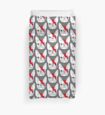 A-Dog-Insane - David Bowie Aladdin Sane French Bulldog Lightening Bolt Duvet Cover