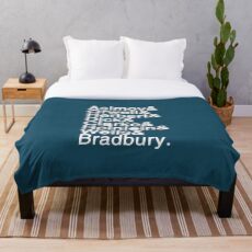 Sci-Fi Authors Helvetica Throw Blanket