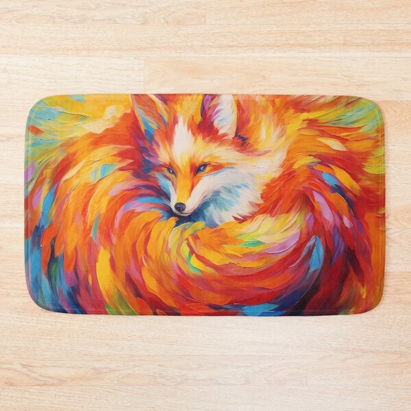 Item preview, Abstract hidden Fox in Colorful Swirls designed and sold by SweetWhiskers.