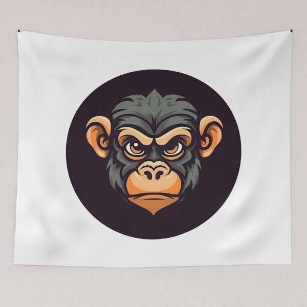 Item preview, Angry Cartoon Chimpanzee Monkey designed and sold by KristinaNEL.