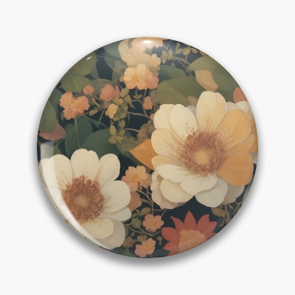 Item preview, Generated 70s Watercolor Tropical Flower and Leaf pattern  designed and sold by AiArtMerch.