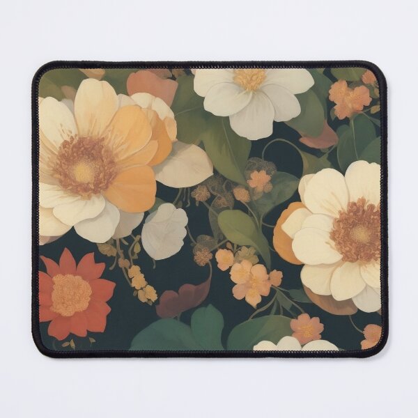 Item preview, Generated 70s Watercolor Tropical Flower and Leaf pattern designed and sold by AiArtMerch.