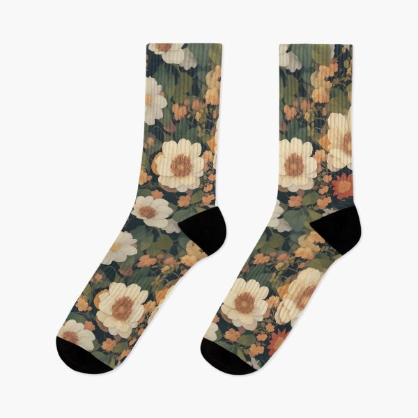 Item preview, Generated 70s Watercolor Tropical Flower and Leaf pattern  designed and sold by AiArtMerch.