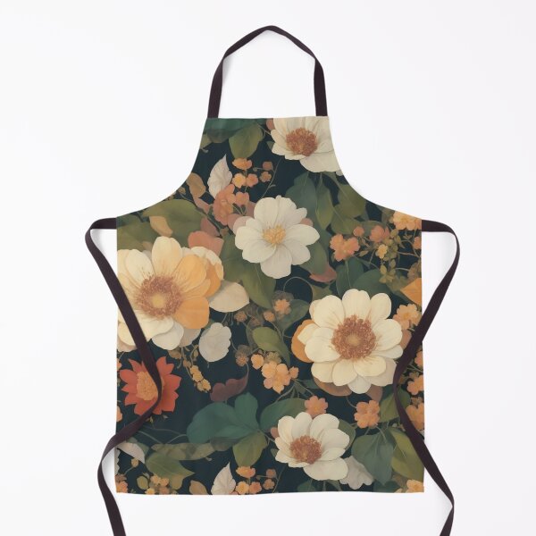 Item preview, Generated 70s Watercolor Tropical Flower and Leaf pattern  designed and sold by AiArtMerch.