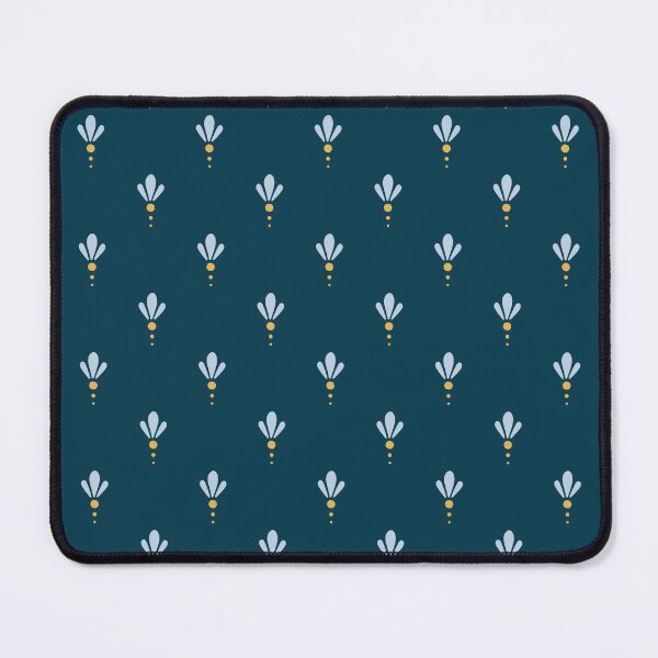 Item preview, Stylized Snowdrops on Prussian Blue bg. Meadow Birds collection designed and sold by Olena Kovalova Design.