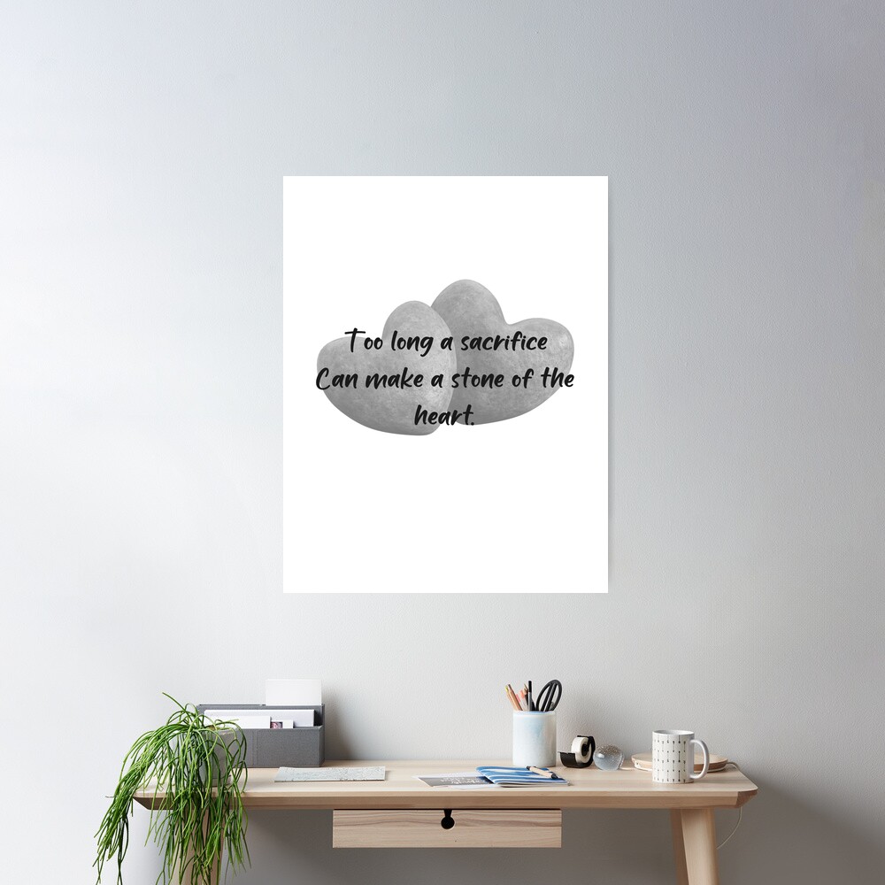  Sacrifice Song Lyric Vintage Quote Print : Office