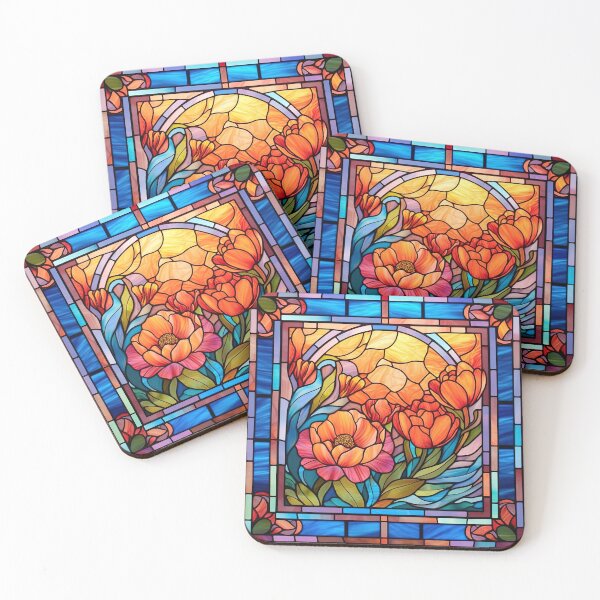 Item preview, Bright Blue Orange Floral Design designed and sold by Juliascutecornr.