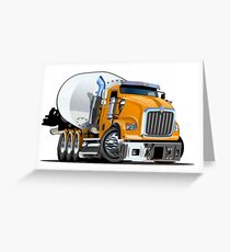 Cartoon Mixer Truck Greeting Card