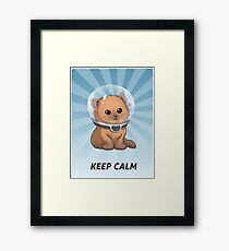 Behalte Ruhe Kitty Gerahmtes Wandbild