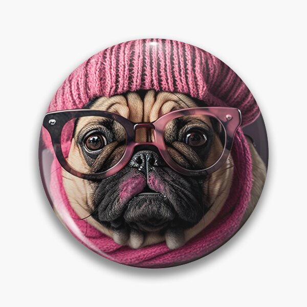 Artikelvorschau, Cachorro Pug de oculos rosa. entworfen und verkauft von afpnegocios.