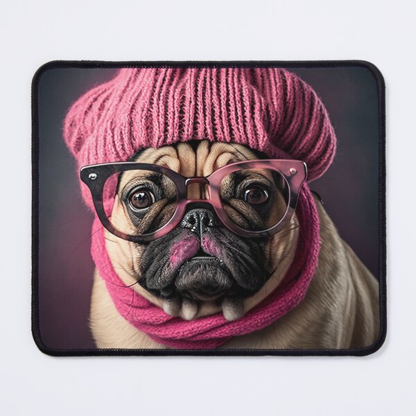 Item preview, Cachorro Pug de oculos pink. designed and sold by afpnegocios.