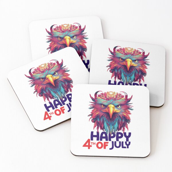 Item preview, American Eagle Happy 4th of July- T-shirt design designed and sold by PrintMastery.