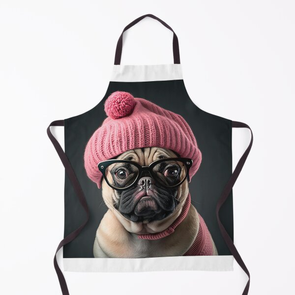 Item preview, Cachorro Pug touca pink de óculos designed and sold by afpnegocios.