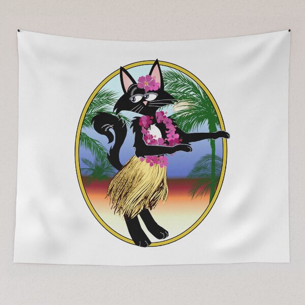 Item preview, Walter the funny cartoon cat does the hula dance designed and sold by rodyoder.