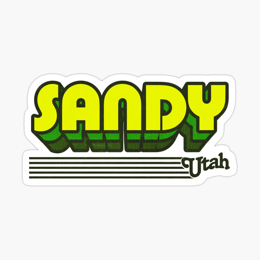 Sandy, Utah | Retro Stripes Sticker
