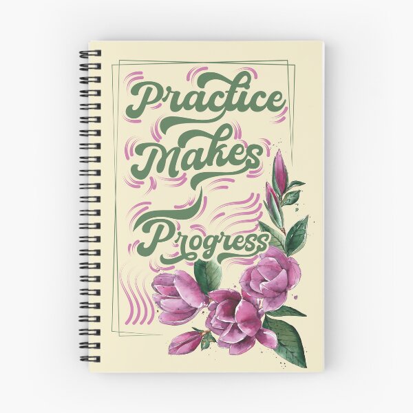 Item preview, Practice Makes Progress Motivational Quotes Text Typography designed and sold by SimpleAndGreat.